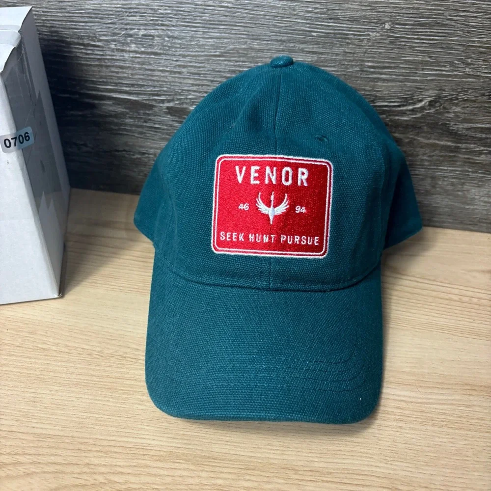 Venor‎ Hat Cap Strap Back Green Blue Teal Seek Hunt Pursue One Size Adjustable